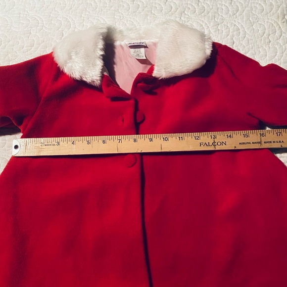 Melody Kids Red & White Christmas coat and Hat - Picture 7 of 12